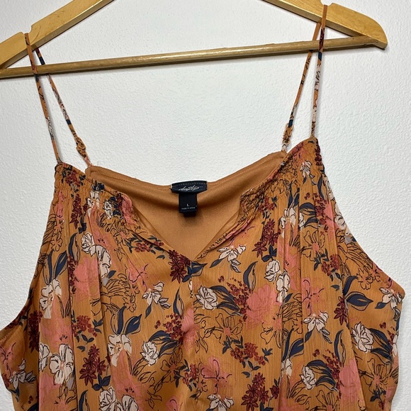 Daytrip Autumn Rust Floral Sundress L - Picture 3 of 6
